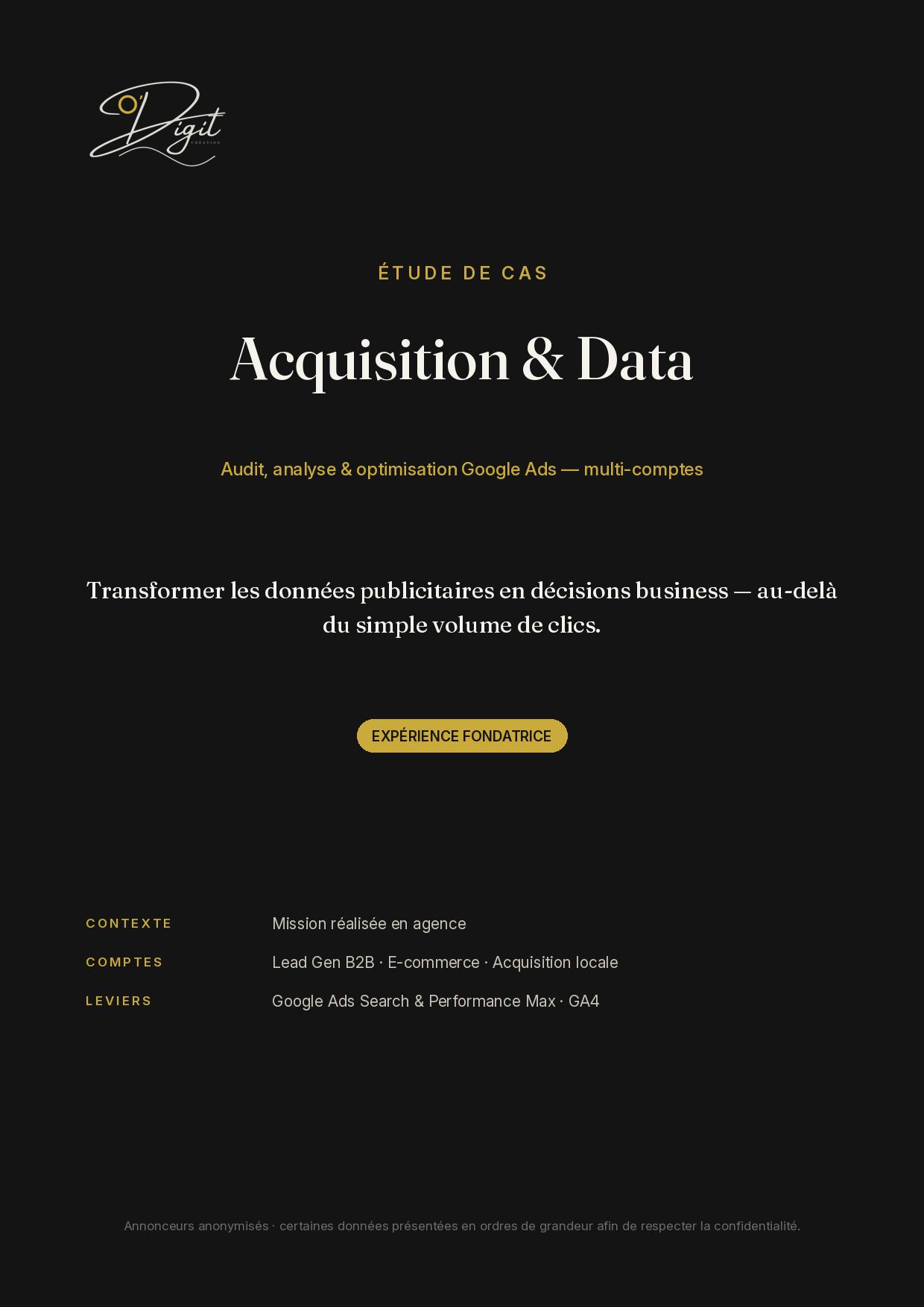 Étude de cas Acquisition & Data