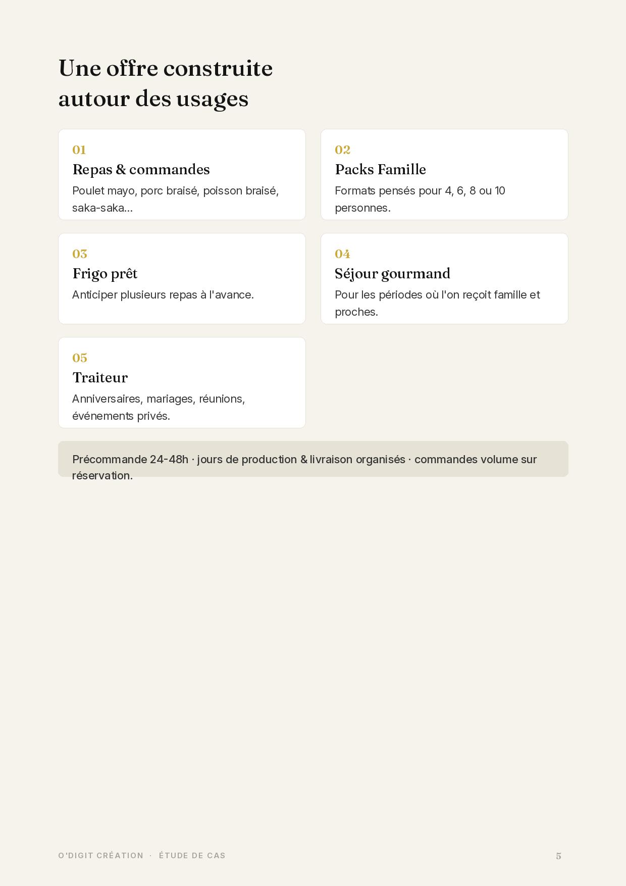 Une offre construite autour des usages.